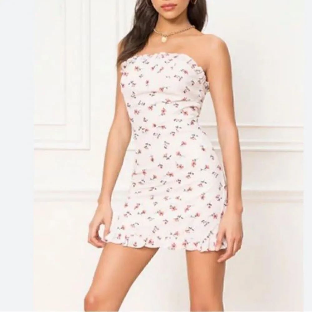 Super Down Dress Women’s Size Small New With Tags Strapless Floral Revolve